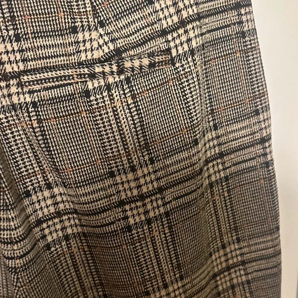 Liverpool Womens Brown Plaid Dress Pants